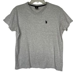 US Polo Assn Mens Gray Short Sleeve T-shirt S Embroidered Logo